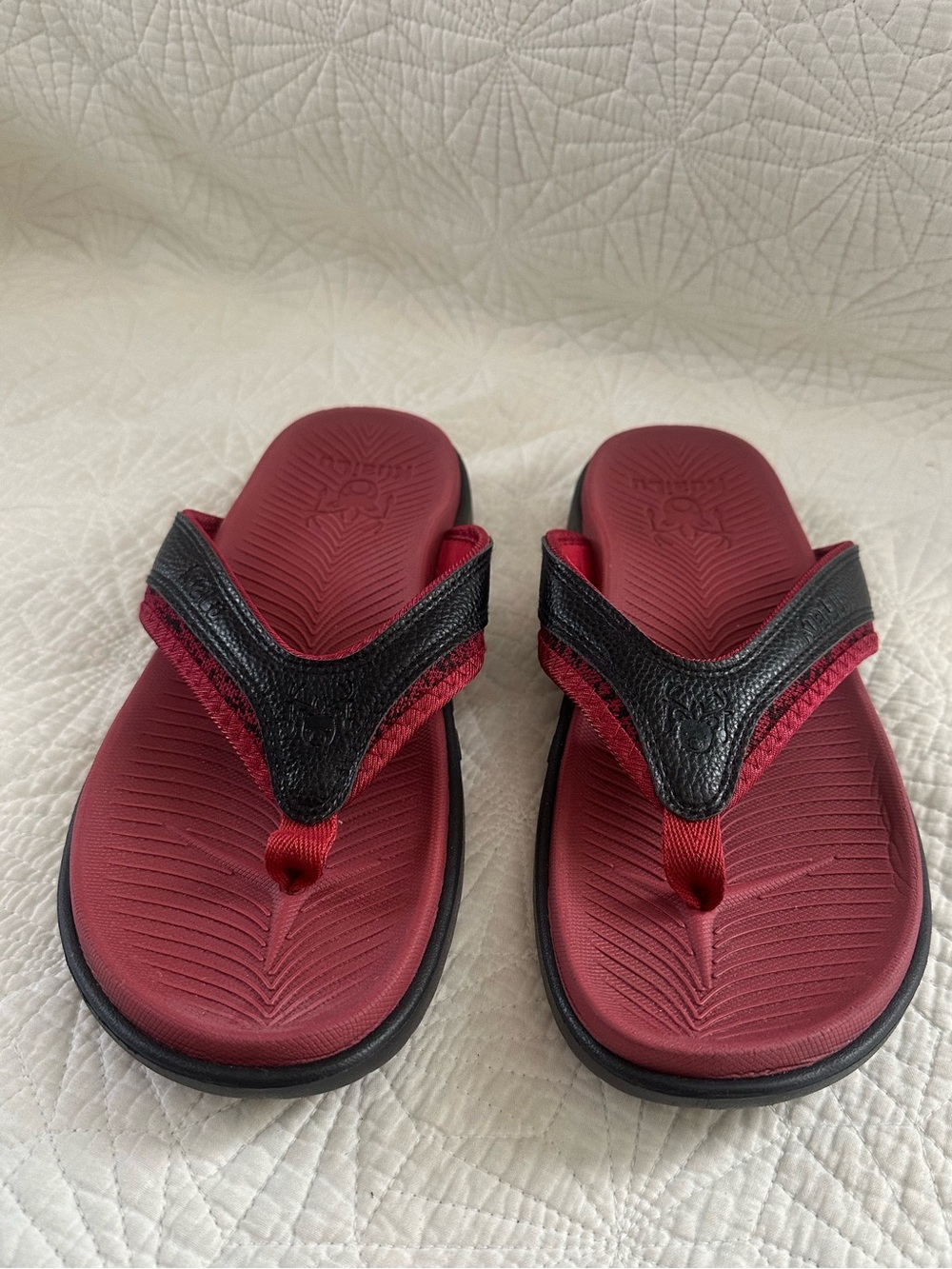 KuaiLu Men‘s  Comfort Orthotic Thong Sandals with Plantar Fasciitis Arch US 10.5